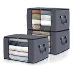 Organizador de ropa con ventana transparente en habitación