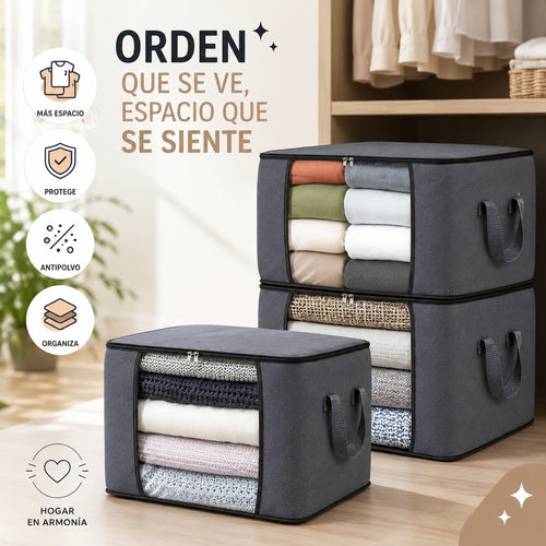 Organizador de ropa apilable con ventana