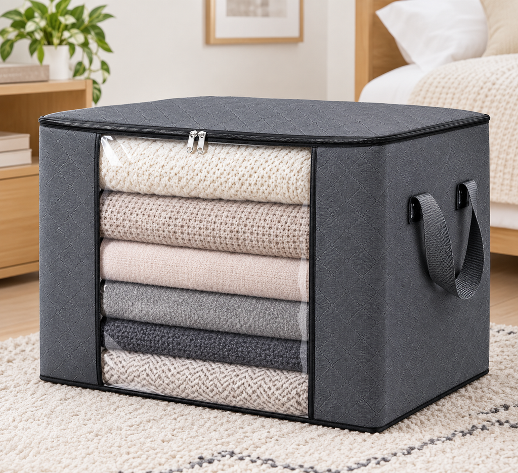Organizador de Ropa con Ventana — Ahorra Espacio en tu Clóset